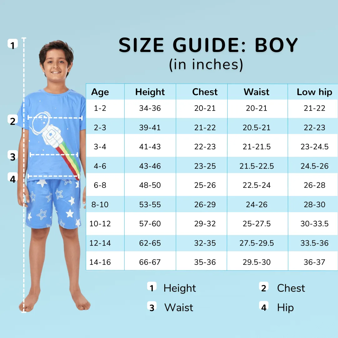 Blue Underwear & Vest Set