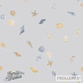 Cotton Jersey - Seashells - Blue