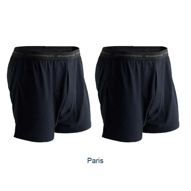 Exofficio Underwear Men Boxer Loose 2-Pack Pull In Underwear Cueca Boxer Men Homme Breathable Soft De Marque USA Size S-XXL