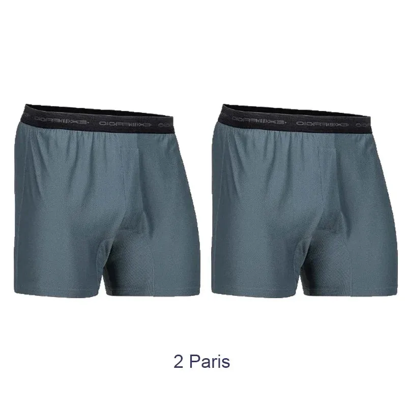 Exofficio Underwear Men Boxer Loose 2-Pack Pull In Underwear Cueca Boxer Men Homme Breathable Soft De Marque USA Size S-XXL
