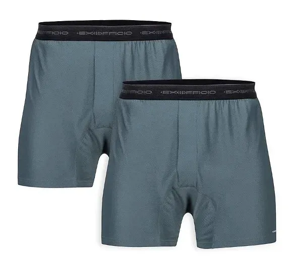 Exofficio Underwear Men Boxer Loose 2-Pack Pull In Underwear Cueca Boxer Men Homme Breathable Soft De Marque USA Size S-XXL