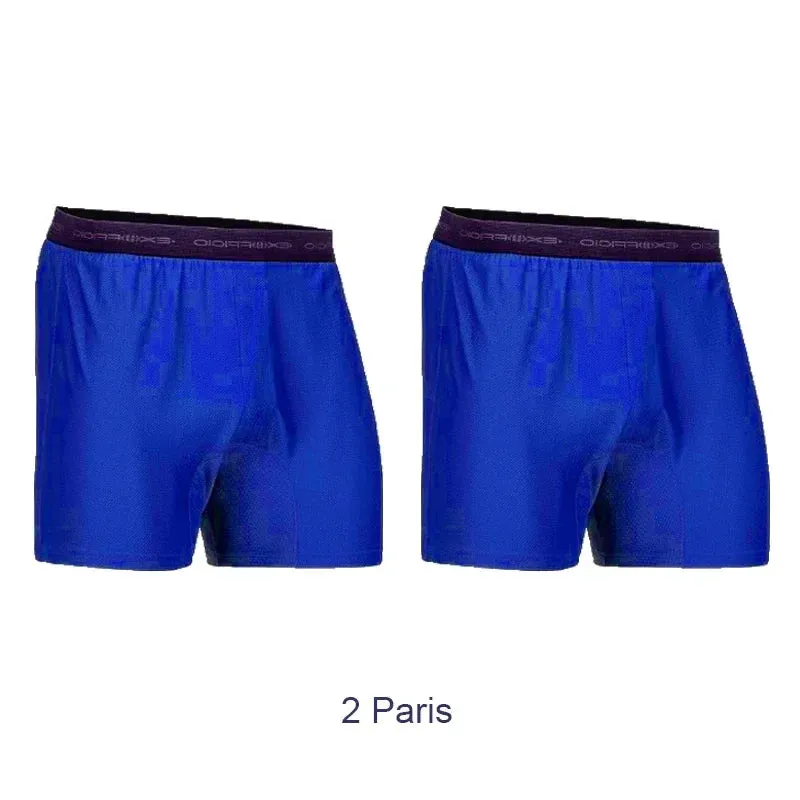 Exofficio Underwear Men Boxer Loose 2-Pack Pull In Underwear Cueca Boxer Men Homme Breathable Soft De Marque USA Size S-XXL