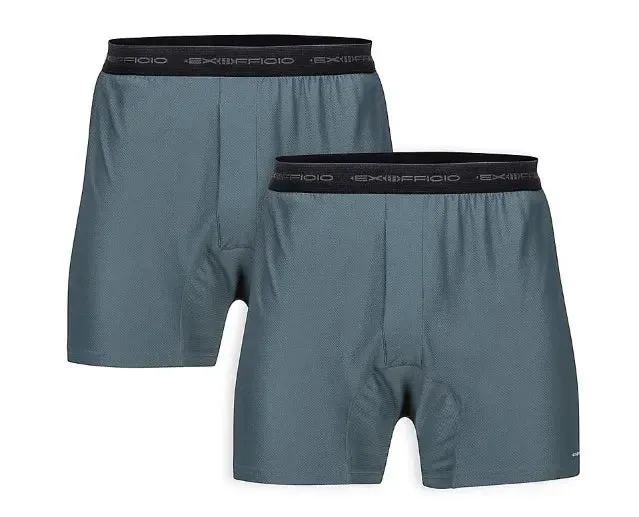 Exofficio Underwear Men Boxer Loose 2-Pack Pull In Underwear Cueca Boxer Men Homme Breathable Soft De Marque USA Size S-XXL