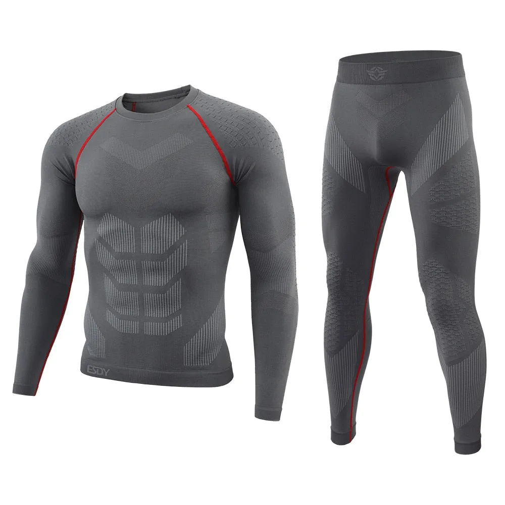 Outdoor Thermal Underwear Set Long Sleeve Tops Pants Hunting Underwear Army Tactical Gear Hiking Military Camping Warm Clothes