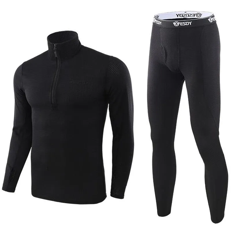 Outdoor Thermal Underwear Set Long Sleeve Tops Pants Hunting Underwear Army Tactical Gear Hiking Military Camping Warm Clothes