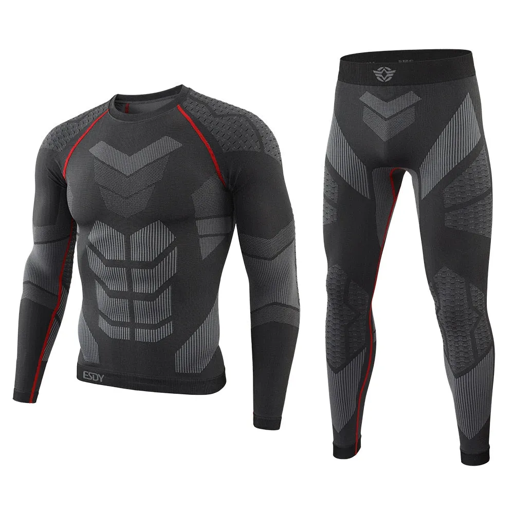 Outdoor Thermal Underwear Set Long Sleeve Tops Pants Hunting Underwear Army Tactical Gear Hiking Military Camping Warm Clothes