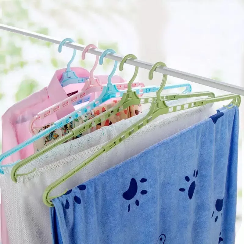 Stretchable Clothes Hanging Hanger, Multifunction Plastic Clothes Hanger, Adjustable Clothes Hanger Closet Organizer