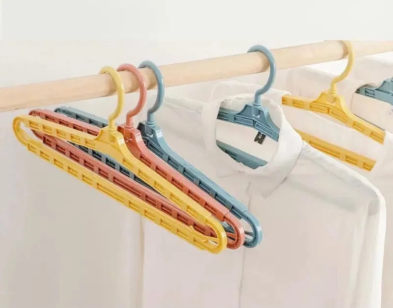 Stretchable Clothes Hanging Hanger, Multifunction Plastic Clothes Hanger, Adjustable Clothes Hanger Closet Organizer