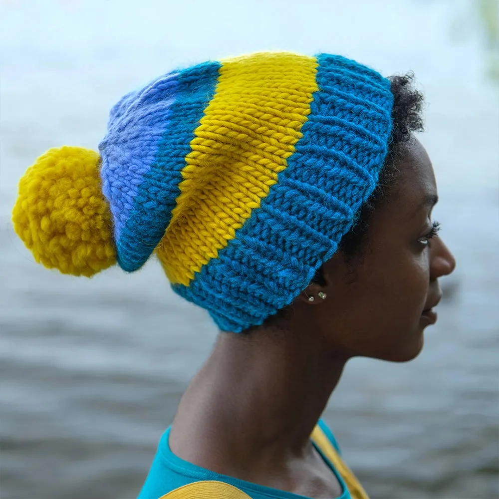 Warm and Easy Hat Kit (&Make Super Bulky) - Colorblock